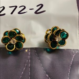 Emerald and Diamond Earrings